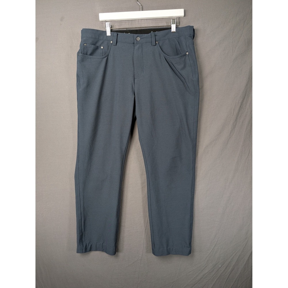 Greg Norman Shark Mens 5-Pocket Golf Pants Blue 36x30 TL110489